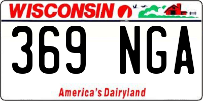 WI license plate 369NGA