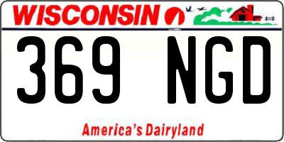WI license plate 369NGD