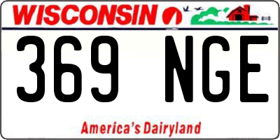 WI license plate 369NGE