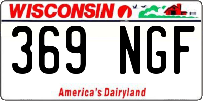 WI license plate 369NGF