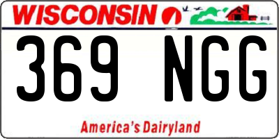 WI license plate 369NGG