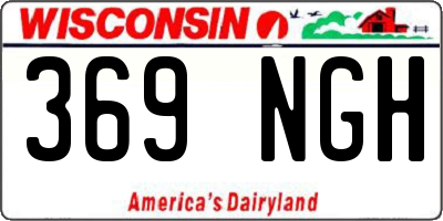 WI license plate 369NGH