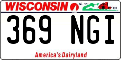 WI license plate 369NGI