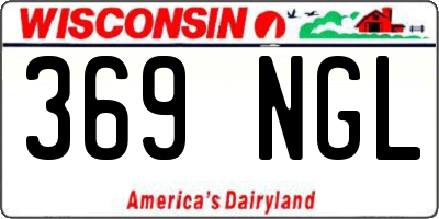 WI license plate 369NGL