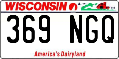 WI license plate 369NGQ
