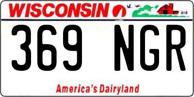 WI license plate 369NGR