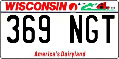 WI license plate 369NGT
