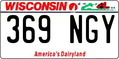 WI license plate 369NGY