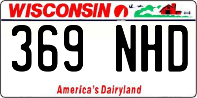 WI license plate 369NHD