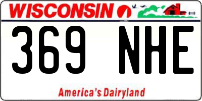 WI license plate 369NHE