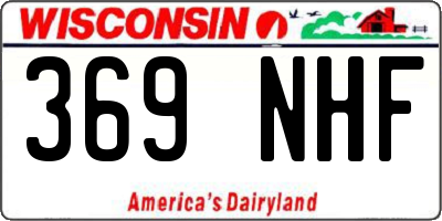 WI license plate 369NHF