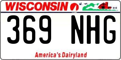 WI license plate 369NHG