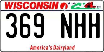 WI license plate 369NHH