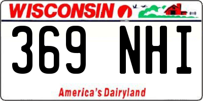 WI license plate 369NHI
