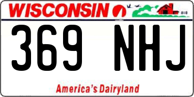 WI license plate 369NHJ