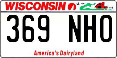 WI license plate 369NHO