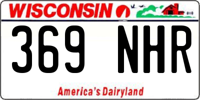WI license plate 369NHR