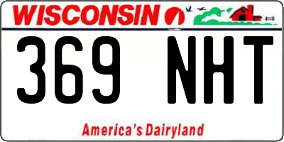 WI license plate 369NHT