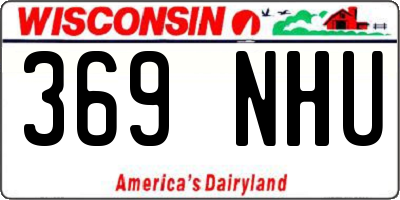 WI license plate 369NHU