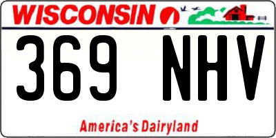 WI license plate 369NHV