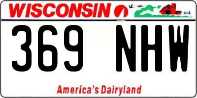 WI license plate 369NHW