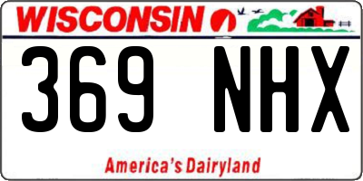 WI license plate 369NHX