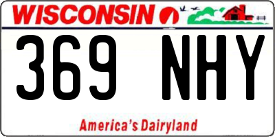 WI license plate 369NHY