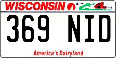 WI license plate 369NID