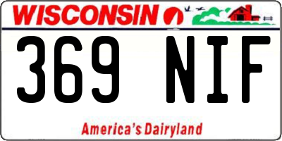 WI license plate 369NIF