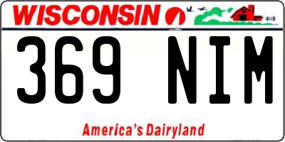 WI license plate 369NIM