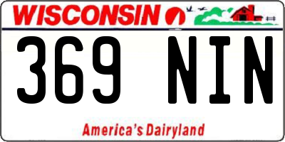 WI license plate 369NIN