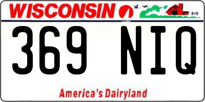 WI license plate 369NIQ