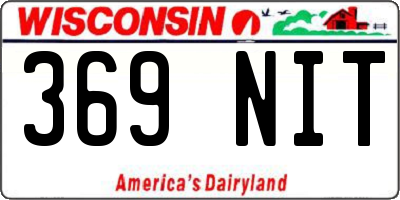 WI license plate 369NIT