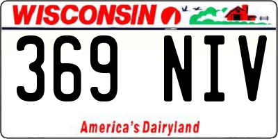 WI license plate 369NIV