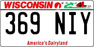 WI license plate 369NIY
