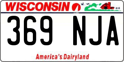 WI license plate 369NJA