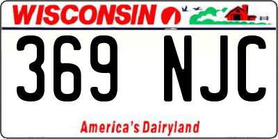 WI license plate 369NJC