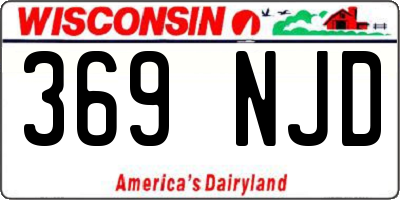 WI license plate 369NJD