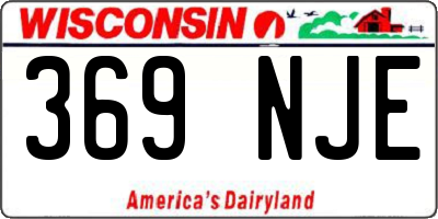 WI license plate 369NJE