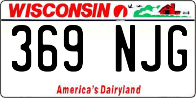 WI license plate 369NJG