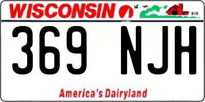 WI license plate 369NJH