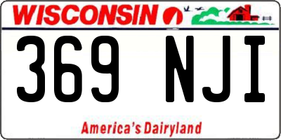 WI license plate 369NJI