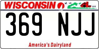 WI license plate 369NJJ