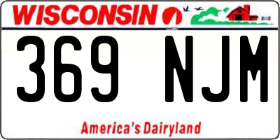 WI license plate 369NJM