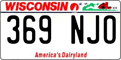WI license plate 369NJO