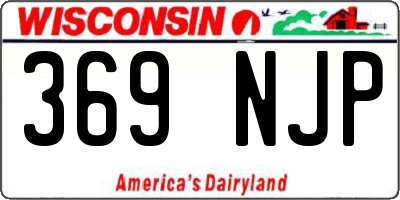 WI license plate 369NJP