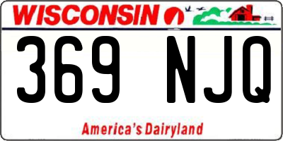 WI license plate 369NJQ