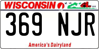 WI license plate 369NJR