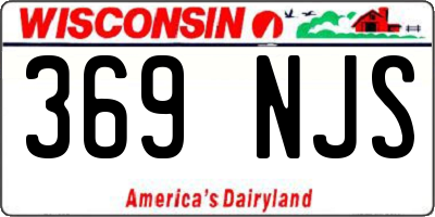 WI license plate 369NJS