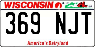 WI license plate 369NJT